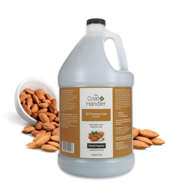 The Coat Handler All-Purpose Coat Dog Conditioner, 1 Gallon - All Natural Ingredients, Handcrafted, Loosens Tangles and Eliminates Static, Aids in DeShedding, Professional Grade Grooming Formula - Image 1